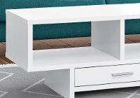 Modern White Coffee Table with Storage - Faye-2