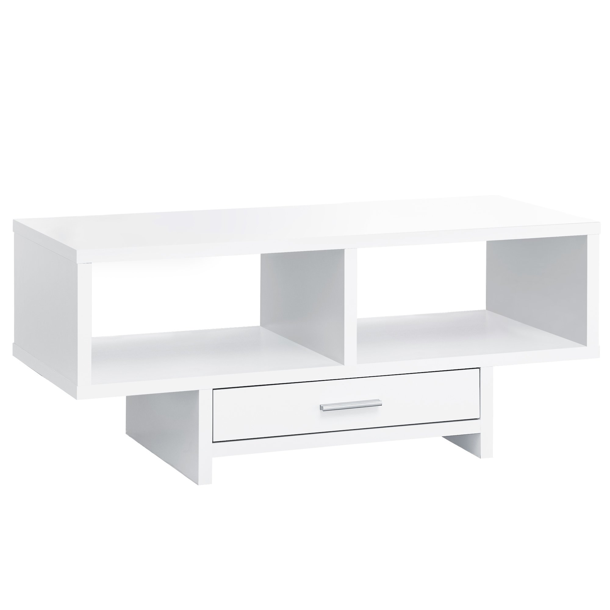 Modern White Coffee Table with Storage - Faye-4