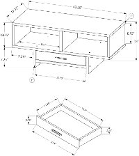 Modern White Coffee Table with Storage - Faye-6