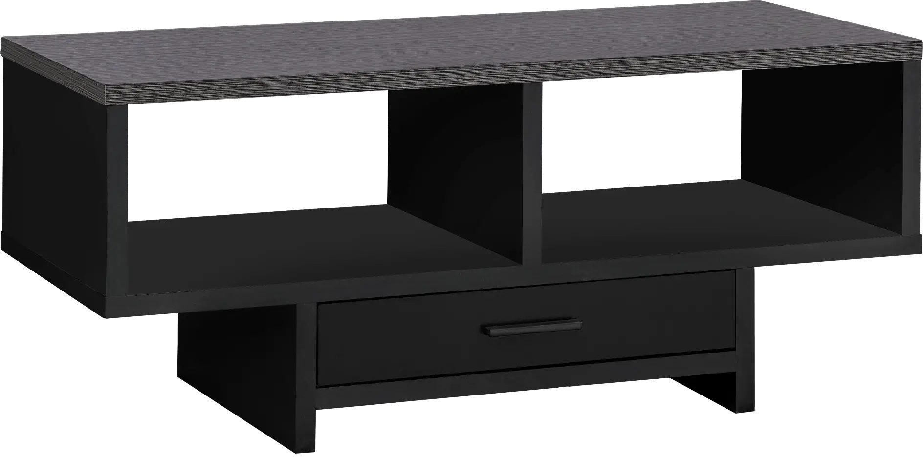 Modern Black and Gray Coffee Table with Storage - Faye-2