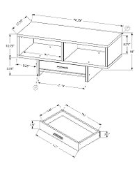 Modern Black and Gray Coffee Table with Storage - Faye-6