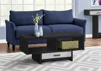 Modern Black and Gray Coffee Table - Faye