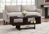 Cappuccino and Taupe Coffee Table with Storage