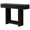 48 Black and Dark Gray Accent Table with Drawers