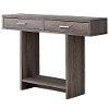 48 Taupe Accent Table with Drawers