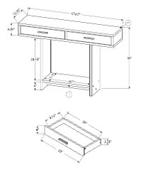 Modern Dark Taupe Accent Table with Drawers - Harrington-4