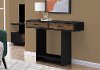 Modern Black and Brown Accent Table with Drawers - Harrington