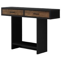 Modern Black and Brown Accent Table with Drawers - Harrington-3