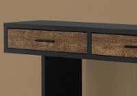 Modern Black and Brown Accent Table with Drawers - Harrington-5