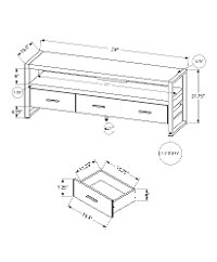 Industrial Brown 3 Drawer TV Stand-5
