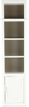 22 Inch Modern White Bookcase with Door - Catalina