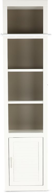 22 Inch Modern White Bookcase with Door - Catalina