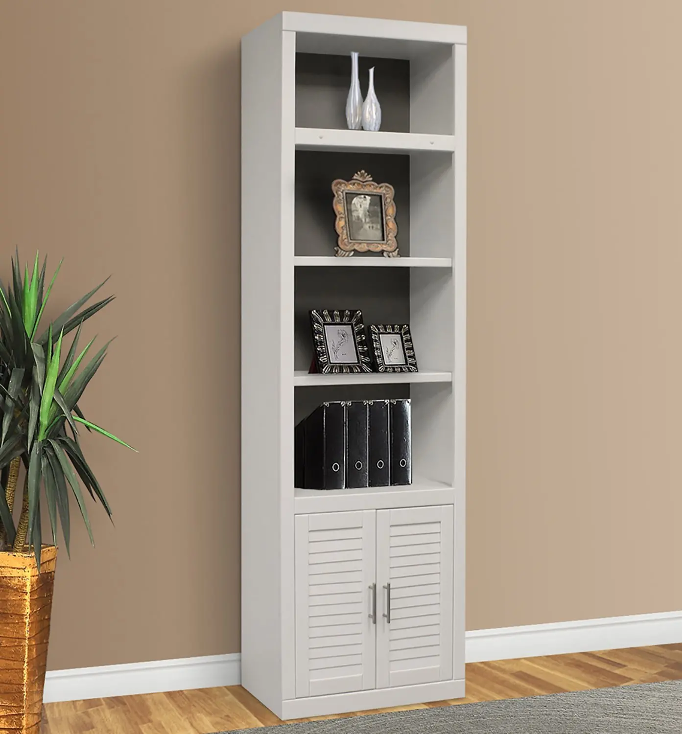 Catrina White 32 Bookcase with Reversible Door-2