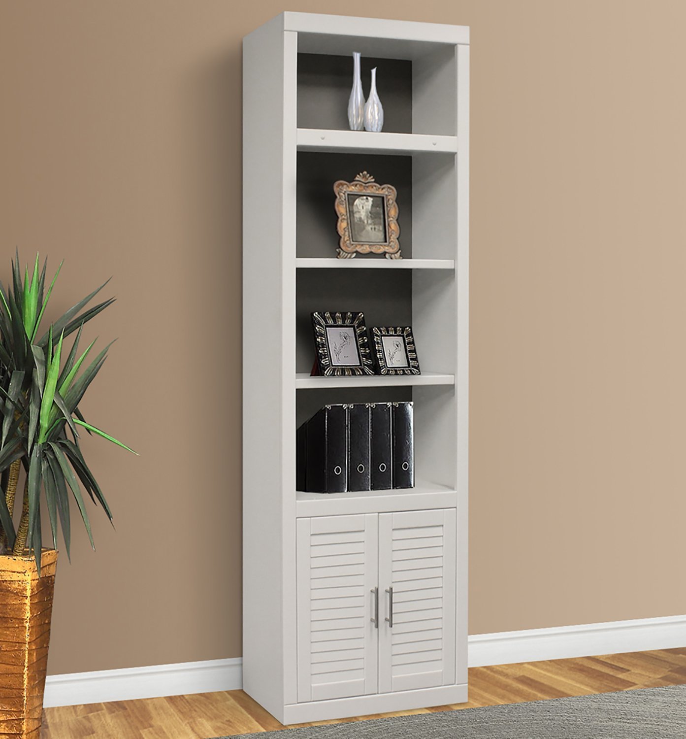 Cottage White 32 Inch Bookcase with Reversible Door-2
