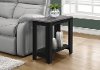 Contemporary Black Side Table with Gray Top - Milford