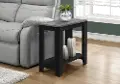 Milford Black Side Table with Gray Top