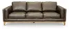 Shanna Mid Century Modern Gray Leather Sofa