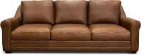 Contemporary Brown Leather Sofa - Panama