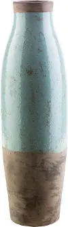 LCL600-L 24 Inch Sage Green and Dark Brown Ceramic Vase
