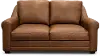 Panama Brown Leather Loveseat