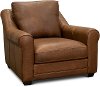Contemporary Brown Leather Chair - Panama
