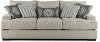 Casual Contemporary Flax Gray Sofa - Raven