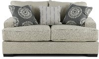 Casual Contemporary Flax Gray Loveseat - Raven