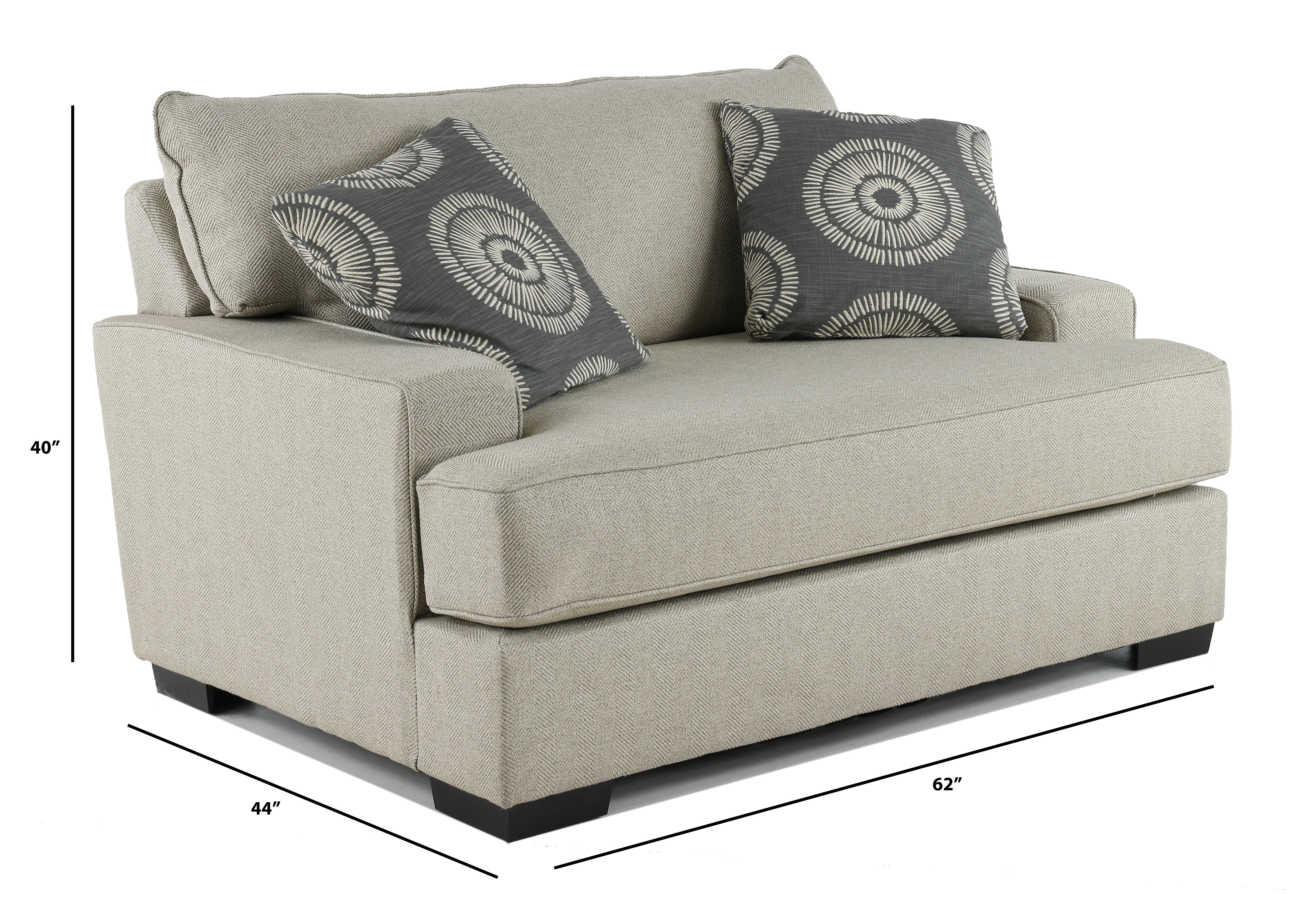 Raven Casual Contemporary Flax Gray Chair-2