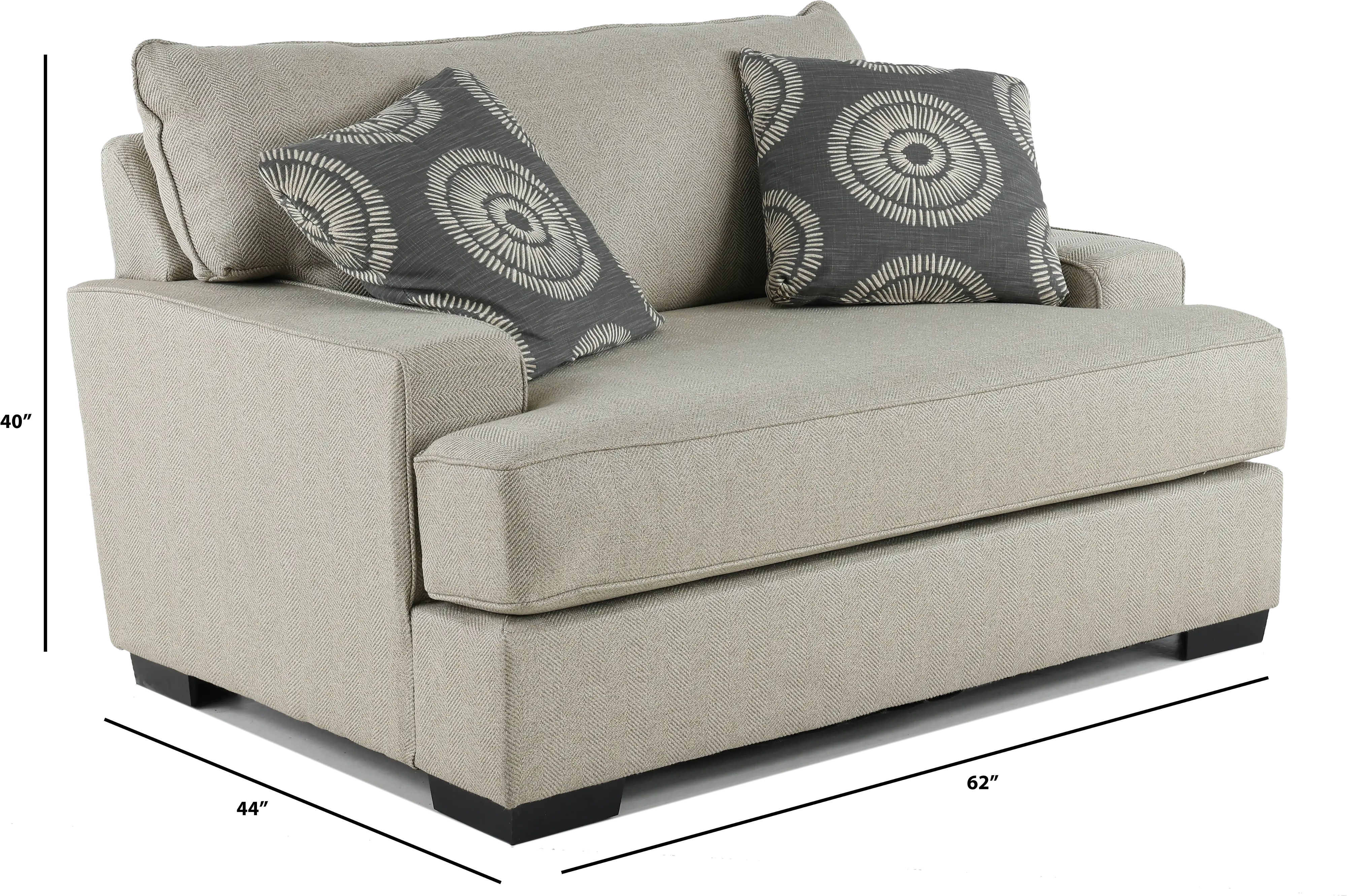Raven Casual Contemporary Flax Gray Chair-2