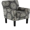 Casual Contemporary Sunburst Gray Accent Chair - Raven