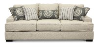 Casual Contemporary Flax Gray Queen Sofa Bed - Raven