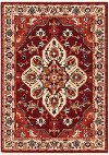 8 x 10 Large Red and Ivory Area Rug - Lilihan