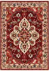8 x 10 Large Red and Ivory Area Rug - Lilihan