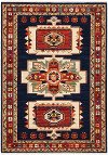 5 x 8 Medium Blue and Red Area Rug - Lilihan
