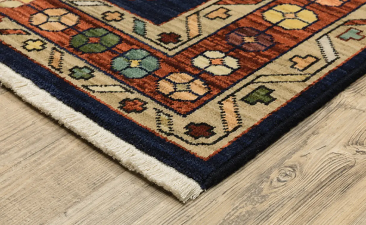 Lilihan 5 x 8 Blue and Red Area Rug-2