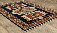 8 x 10 Large Blue and Red Area Rug - Lilihan-2