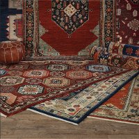8 x 10 Large Blue and Red Area Rug - Lilihan-4