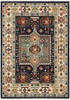 8 x 10 Large Blue and Ivory Area Rug - Lilihan