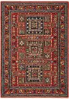 Lilihan 5 x 8 Medium Red and Multi Area Rug