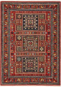 8 x 10 Large Red and Multi Area Rug - Lilihan