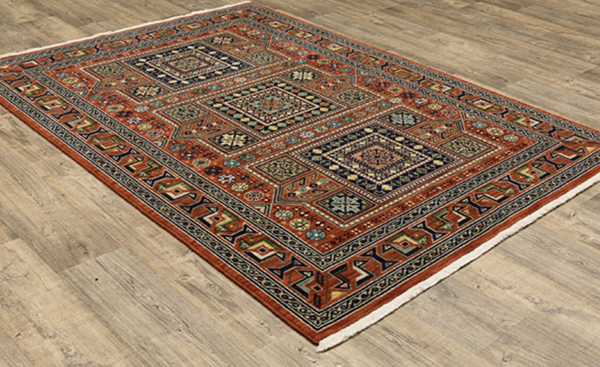 8 x 10 Large Red and Multi Area Rug - Lilihan-3