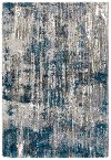 5 x 8 Medium Abstract Blue and Gray Shag Rug - Aspen