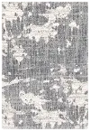 5 x 8 Medium Abstract Gray and Ivory Shag Rug - Aspen