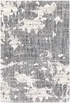 Aspen 5 x 8 Abstract Gray and Ivory Shag Rug