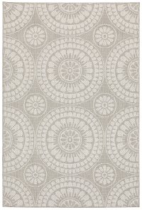 1832H 5 x 8 Medium Gray and Ivory Indoor-Outdoor Rug - Portofino