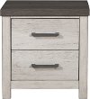 Contemporary Whitewash Nightstand - Riverwood
