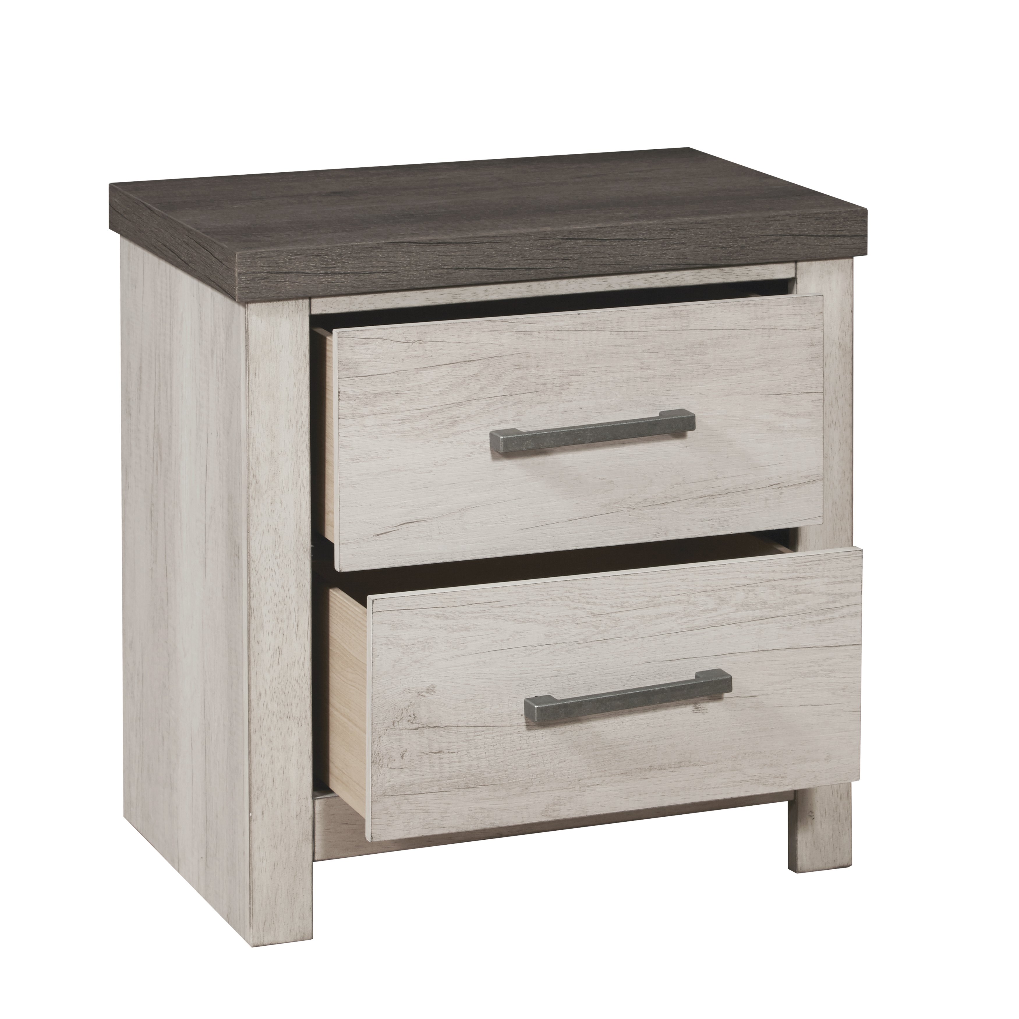 Contemporary Whitewash Nightstand - Riverwood-3