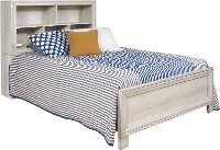 Whitewash Twin Bookcase Bed - Riverwood-1
