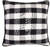 Black and White Buffalo Check Euro Sham