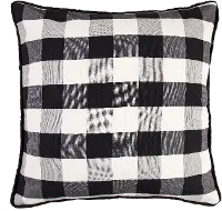 Black and White Buffalo Check Euro Sham